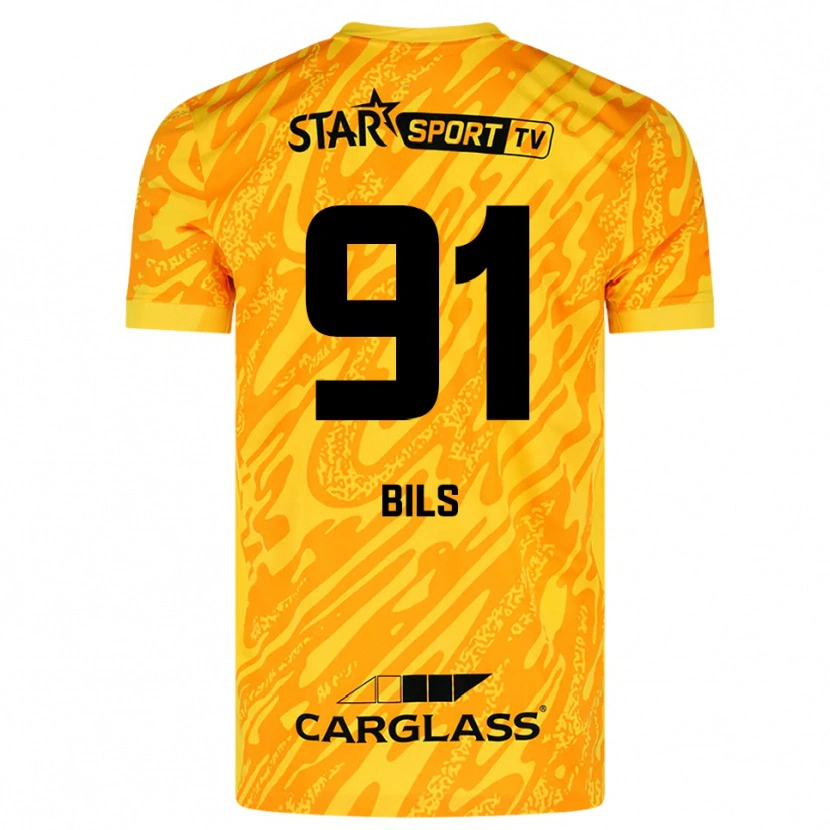Danxen Kinder Elise Bils #91 Trikot Orange Gelb Schwarz Torwarttrikot 2025/26