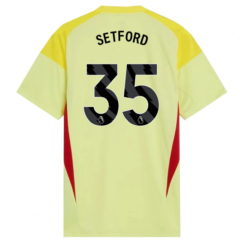 Danxen Kinder Tommy Setford #35 Trikot Gelb Rot Schwarz Torwarttrikot 2025/26