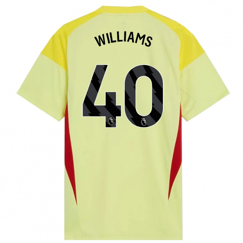 Danxen Kinder Naomi Williams #40 Trikot Gelb Rot Schwarz Torwarttrikot 2025/26