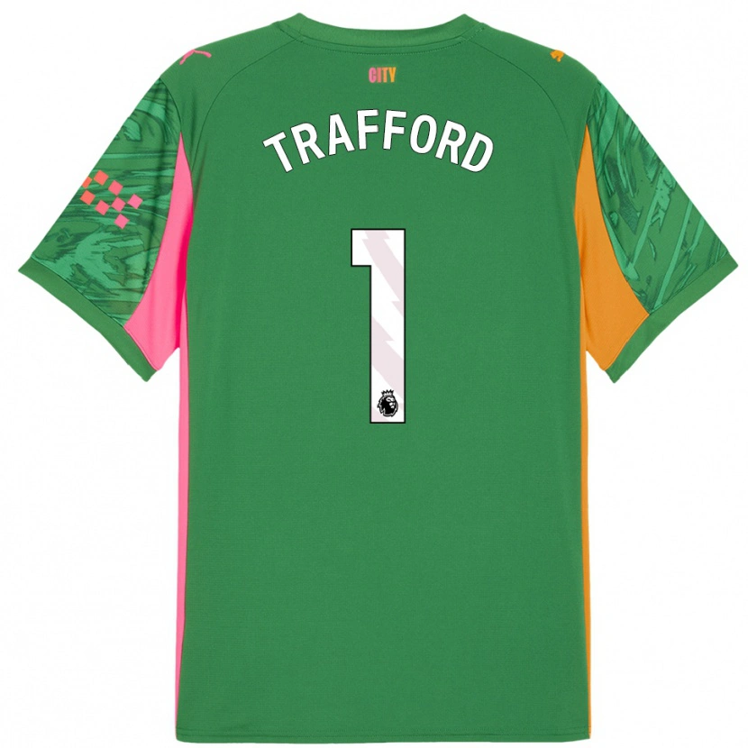 Danxen Kinder James Trafford #1 Trikot Grün Orange Torwarttrikot 2025/26