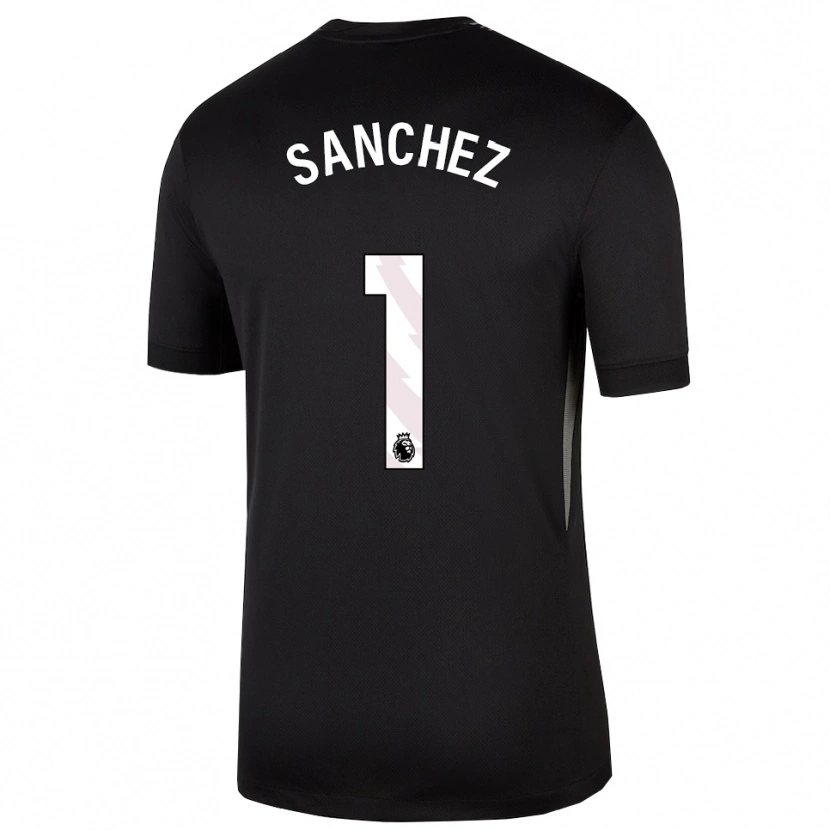 Danxen Kinder Robert Sánchez #1 Trikot Schwarz Weiß Torwarttrikot 2025/26