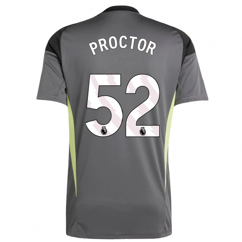 Danxen Kinder Sam Proctor #52 Trikot Dunkelgrau Schwarz Torwarttrikot 2025/26