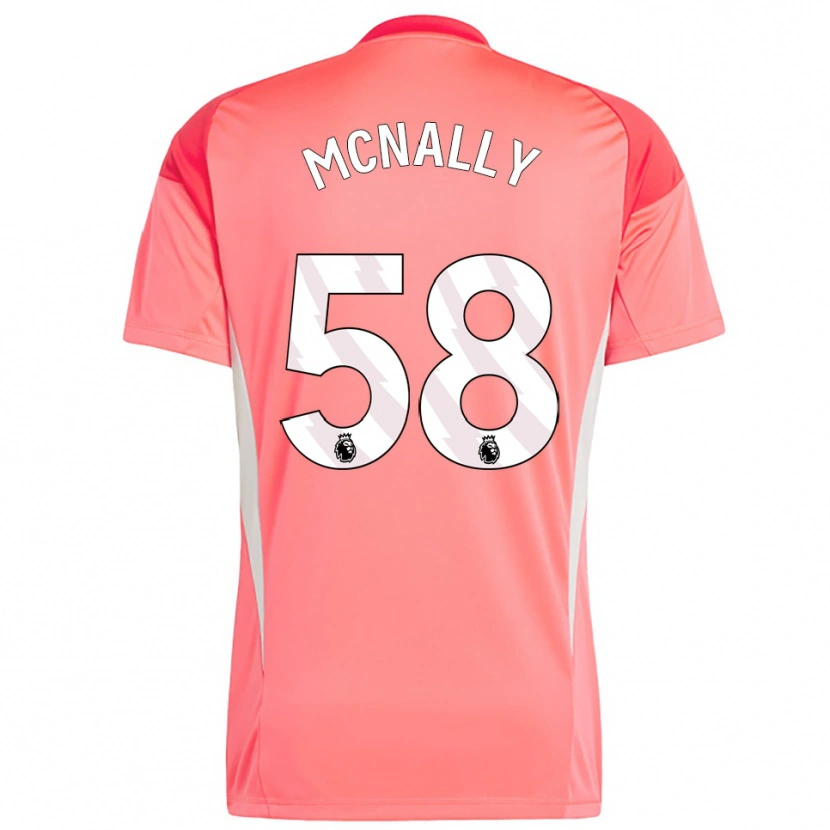 Danxen Kinder Alfie McNally #58 Trikot Rot Weiß Torwarttrikot 2025/26