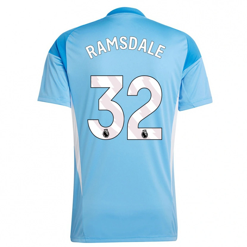 Danxen Kinder Aaron Ramsdale #32 Trikot Blau Weiß Torwarttrikot 2025/26