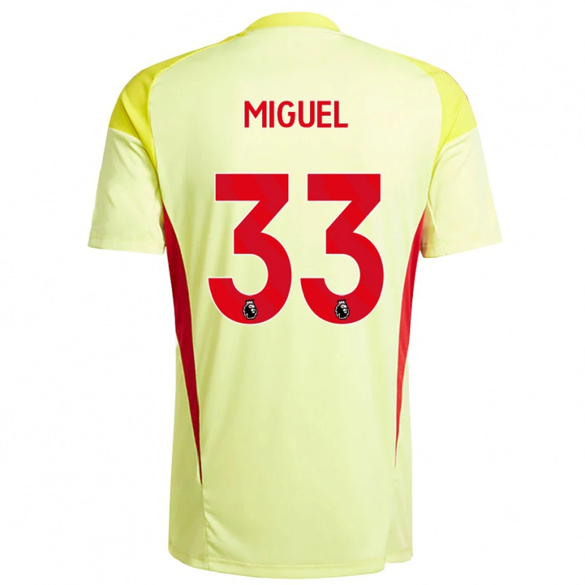 Danxen Kinder Carlos Miguel #33 Trikot Hellgelb Orange Torwarttrikot 2025/26