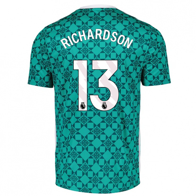Danxen Kinder Adam Richardson #13 Trikot Grün Weiß Torwarttrikot 2025/26