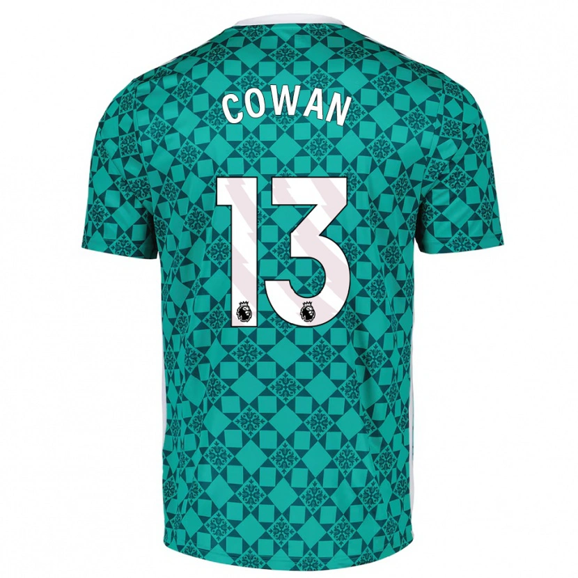 Danxen Kinder Joe Cowan #13 Trikot Grün Weiß Torwarttrikot 2025/26