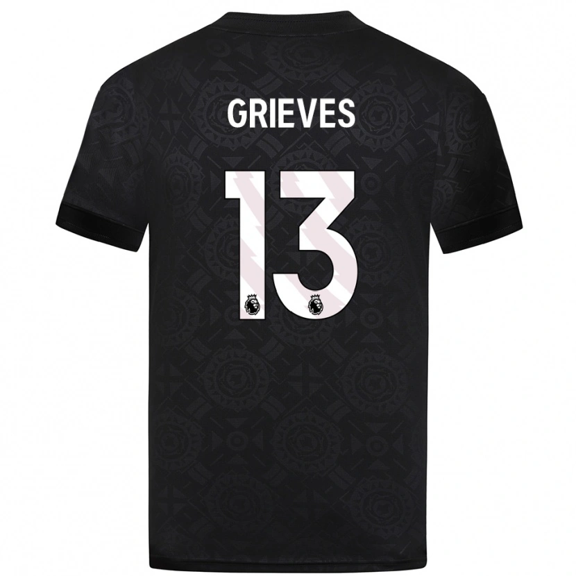Danxen Kinder Xander Grieves #13 Trikot Schwarz Weiß Torwarttrikot 2025/26