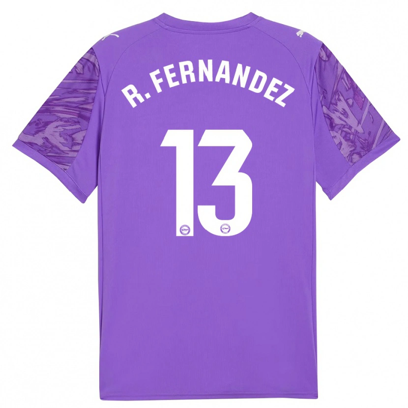 Danxen Kinder Raúl Fernández #13 Trikot Violett Weiß Torwarttrikot 2025/26