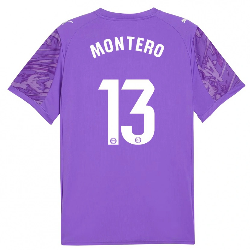 Danxen Kinder Rubén Montero #13 Trikot Violett Weiß Torwarttrikot 2025/26