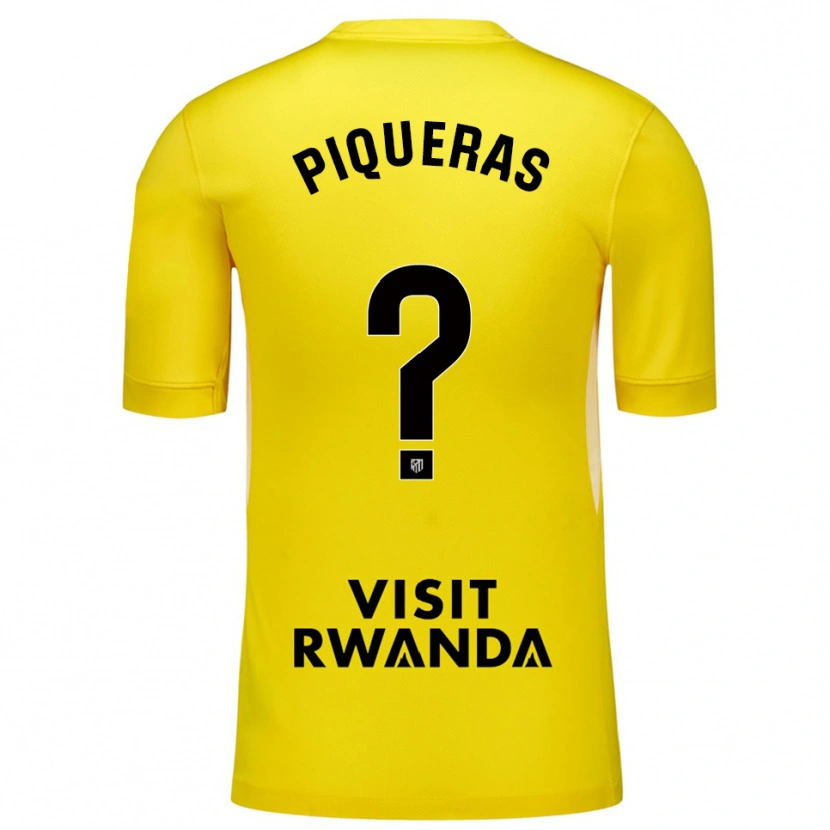 Danxen Kinder Diego Piqueras #0 Trikot Gelb Schwarz Torwarttrikot 2025/26