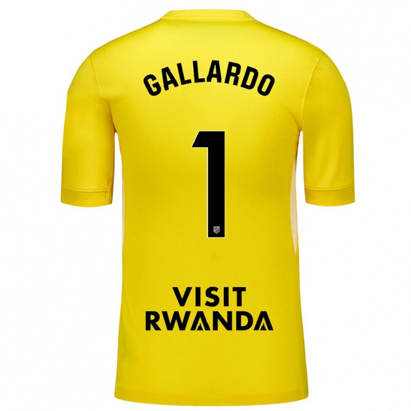 Danxen Kinder Lola Gallardo #1 Trikot Gelb Schwarz Torwarttrikot 2025/26