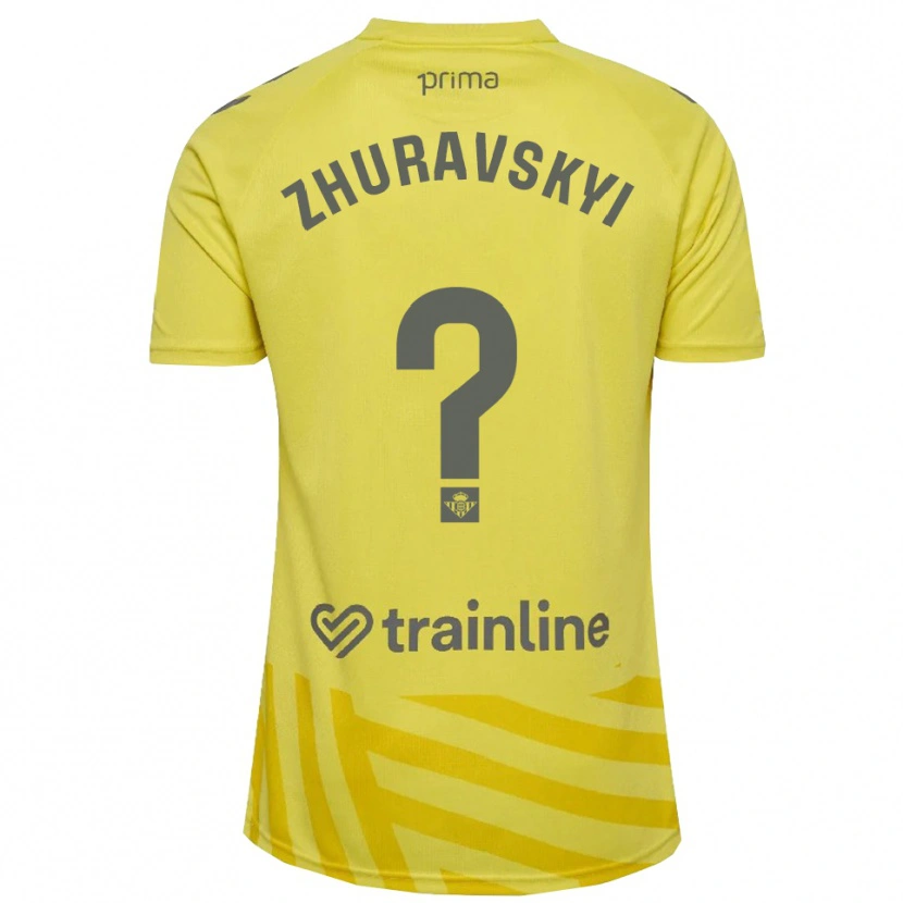 Danxen Kinder Yan Zhuravskyi #0 Trikot Gelb Grau Torwarttrikot 2025/26