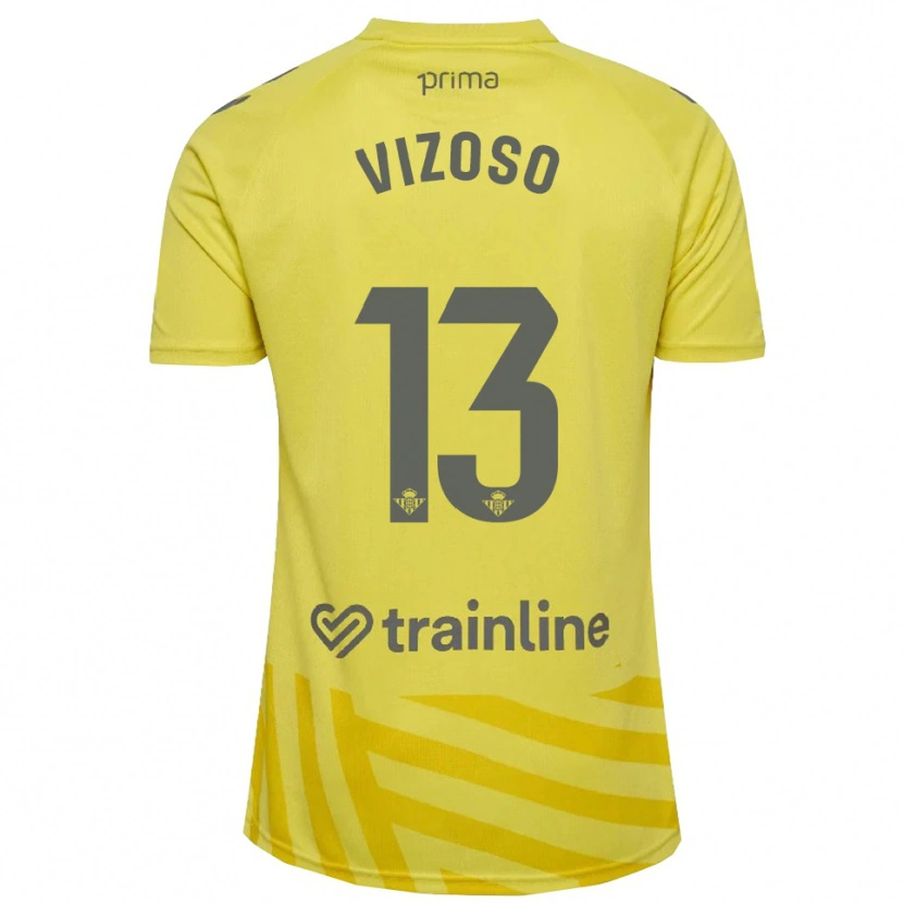 Danxen Kinder Paula Vizoso #13 Trikot Gelb Grau Torwarttrikot 2025/26