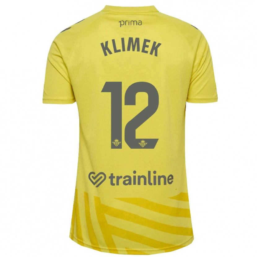Danxen Kinder Bruno Klimek #12 Trikot Gelb Grau Torwarttrikot 2025/26