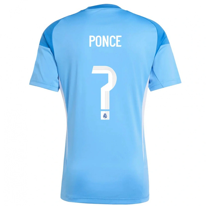 Danxen Kinder Guille Ponce #0 Trikot Himmelblau Weiß Torwarttrikot 2025/26