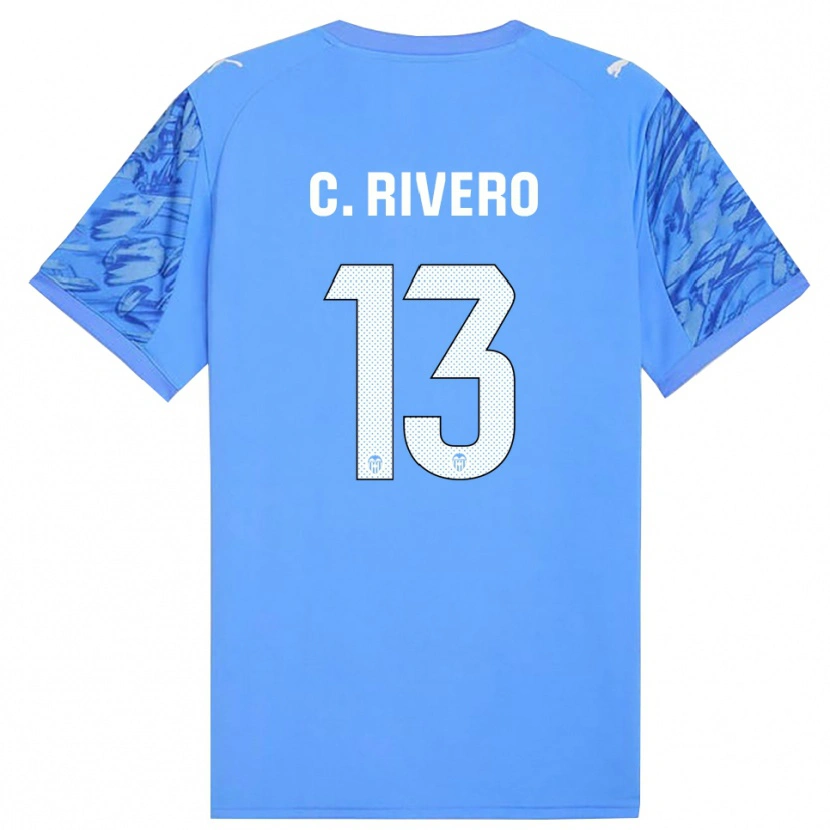 Danxen Kinder Cristian Rivero #13 Trikot Blau Weiß Torwarttrikot 2025/26