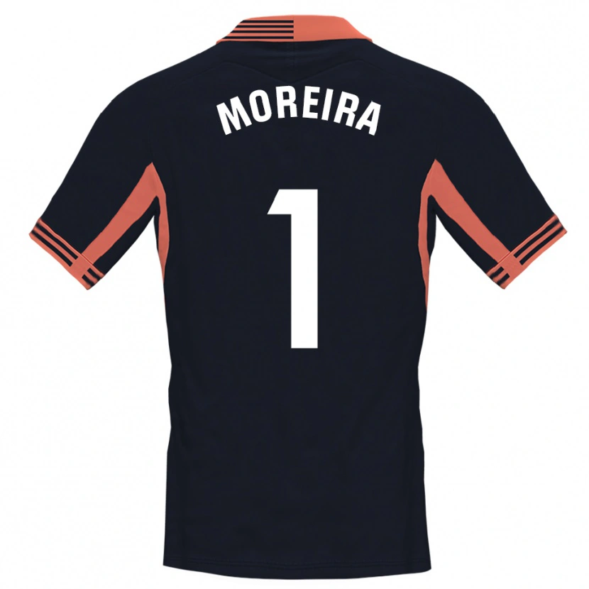 Danxen Kinder Yago Moreira #1 Trikot Schwarz Weiß Orange Torwarttrikot 2025/26