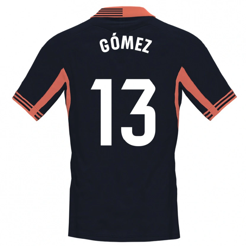 Danxen Kinder Rubén Gómez #13 Trikot Schwarz Weiß Orange Torwarttrikot 2025/26