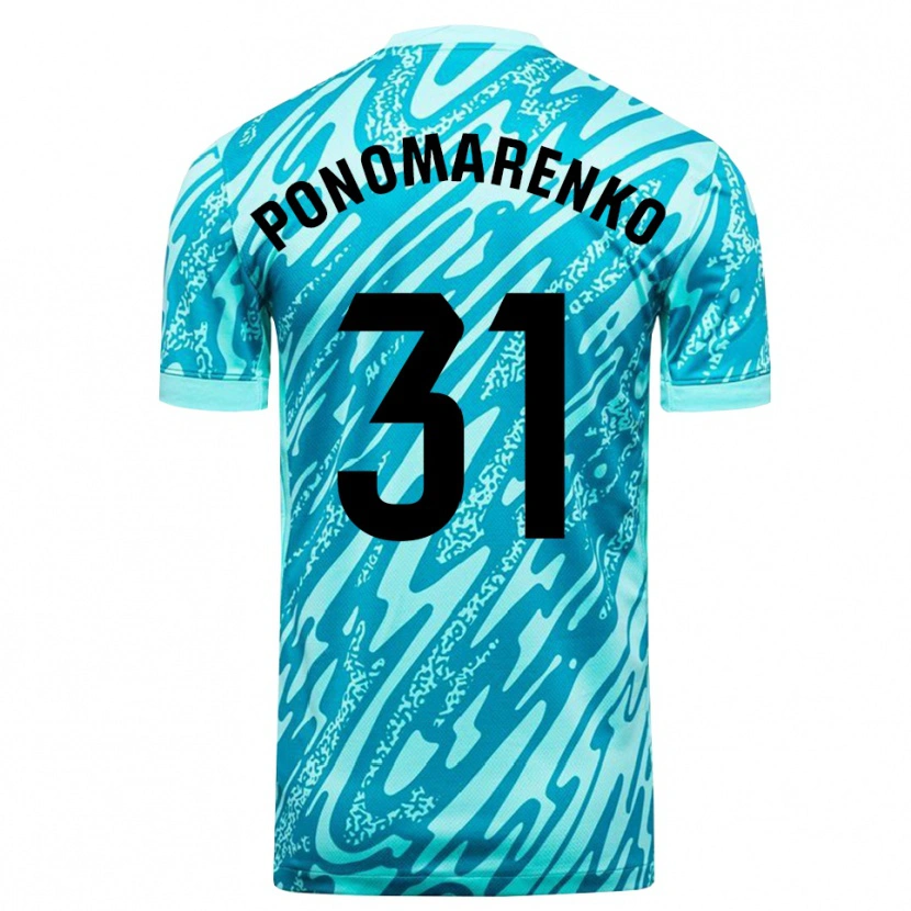 Danxen Kinder Borys Ponomarenko #31 Trikot Himmelblau Weiß Torwarttrikot 2025/26