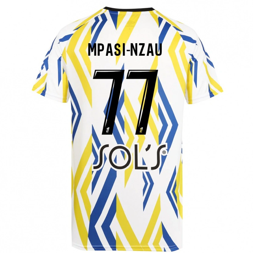 Danxen Kinder Lionel Mpasi-Nzau #77 Trikot Weiß Rot Blau Torwarttrikot 2025/26