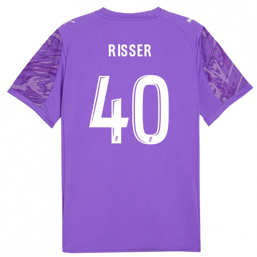 Danxen Kinder Robin Risser #40 Trikot Flieder Weiß Torwarttrikot 2025/26