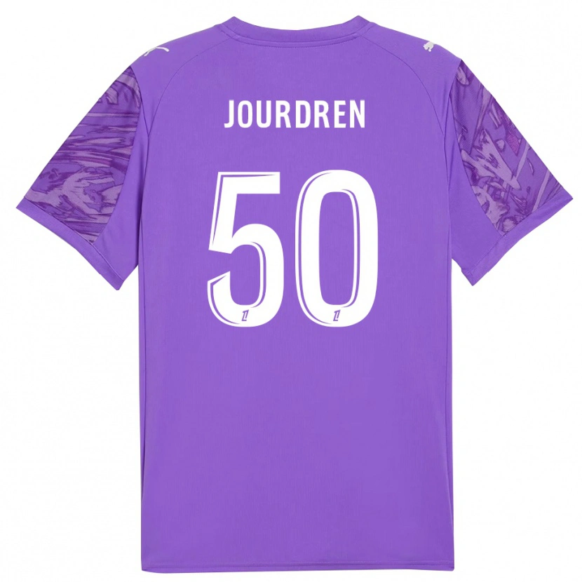 Danxen Kinder Ilan Jourdren #50 Trikot Flieder Weiß Torwarttrikot 2025/26