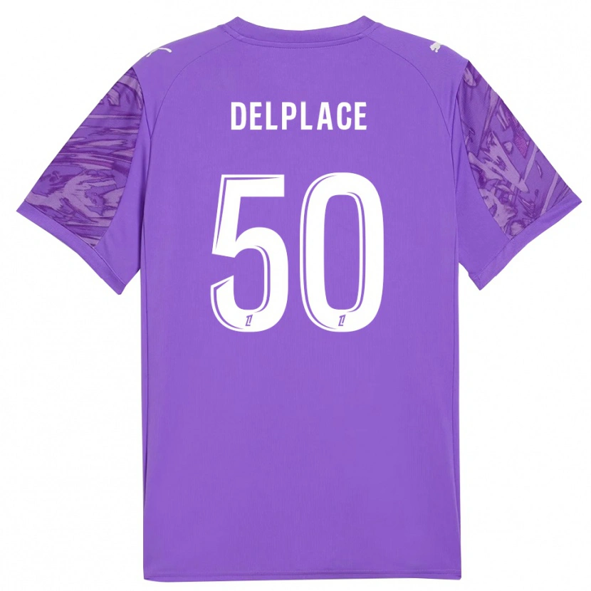 Danxen Kinder Adam Delplace #50 Trikot Flieder Weiß Torwarttrikot 2025/26