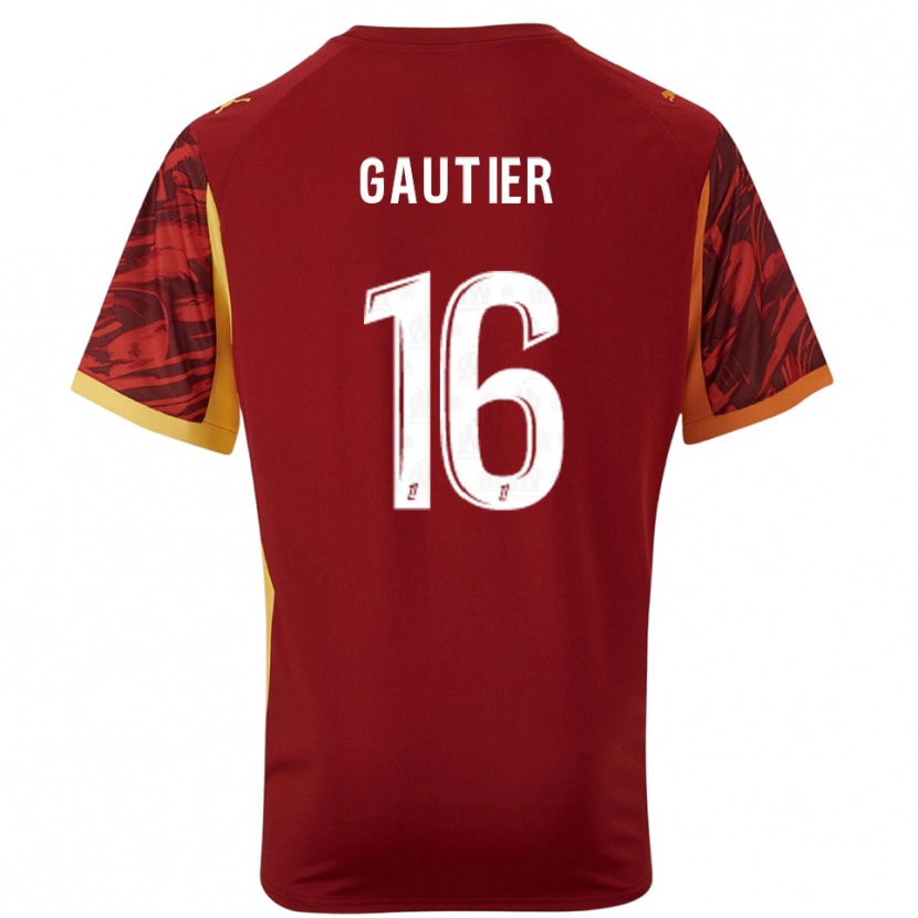 Danxen Kinder Elisa Gautier #16 Trikot Burgunderrot Braun Torwarttrikot 2025/26