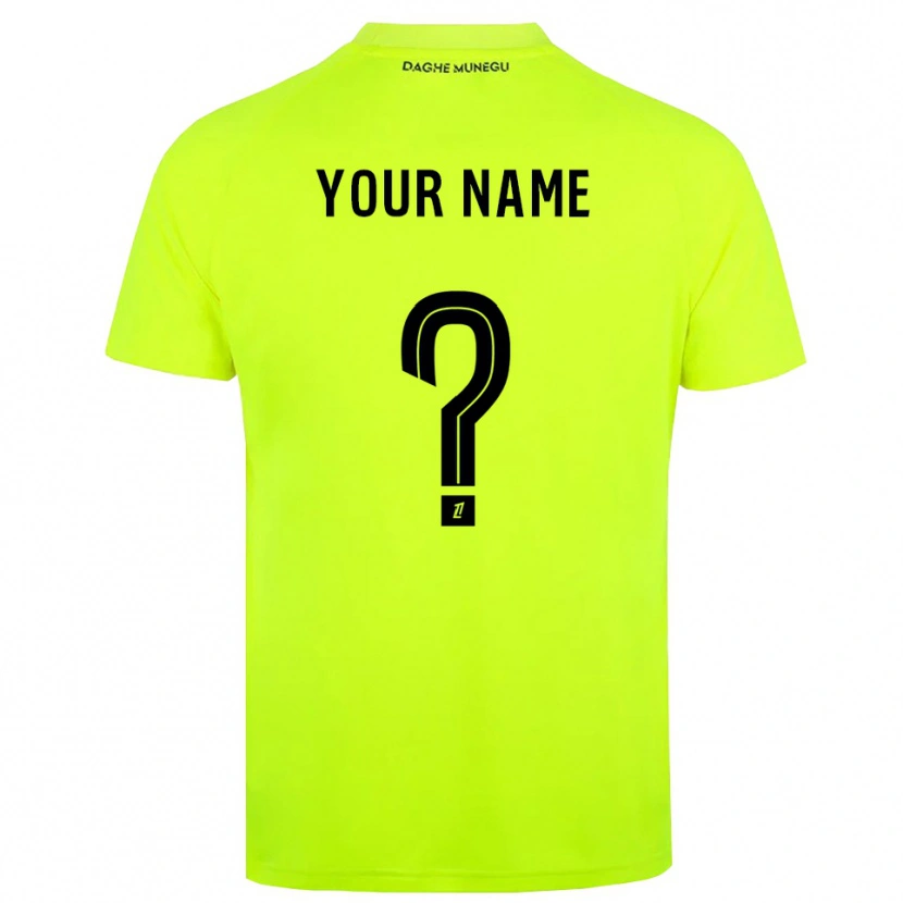 Danxen Kinder AS Monaco Leuchtgrün Schwarz Trikot Torwarttrikot 2025/26