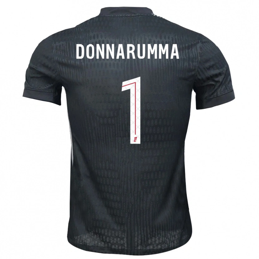 Danxen Kinder Gianluigi Donnarumma #1 Trikot Dunkelgrau Schwarz Torwarttrikot 2025/26