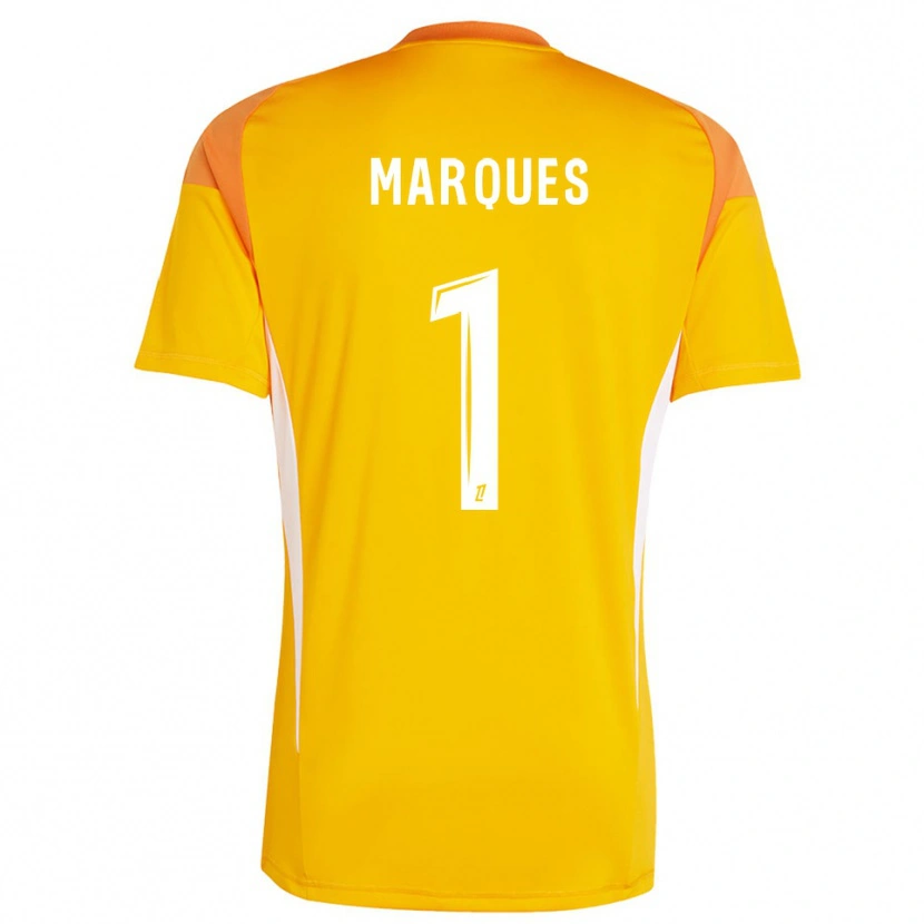 Danxen Kinder Inès Marques #1 Trikot Hellorange Weiß Torwarttrikot 2025/26