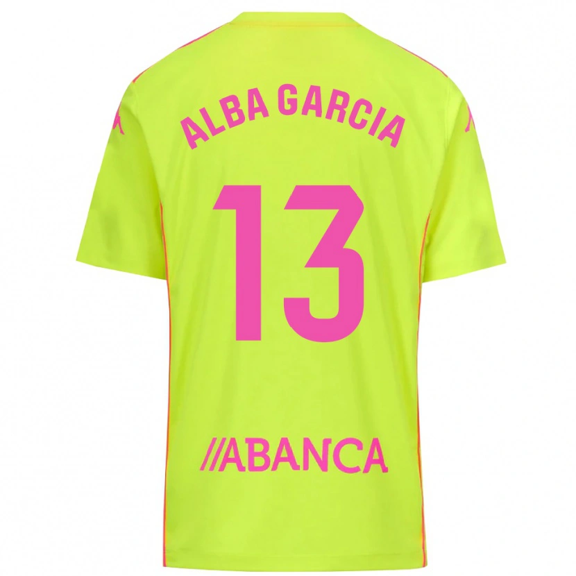 Danxen Kinder Lucía Alba García #13 Trikot Gelb Grün Torwarttrikot 2025/26