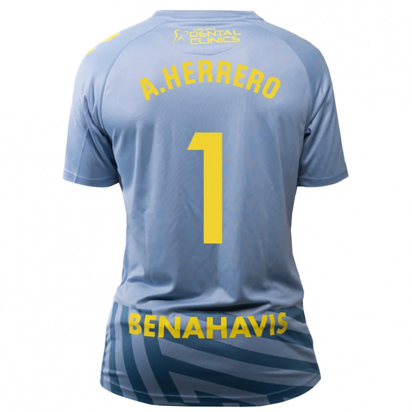 Danxen Kinder Alfonso Herrero #1 Trikot Hellgraublau Torwarttrikot 2025/26