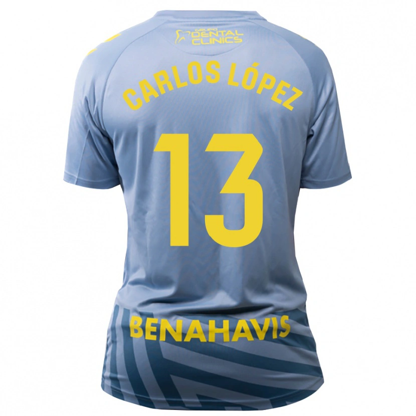 Danxen Kinder Carlos López #13 Trikot Hellgraublau Torwarttrikot 2025/26