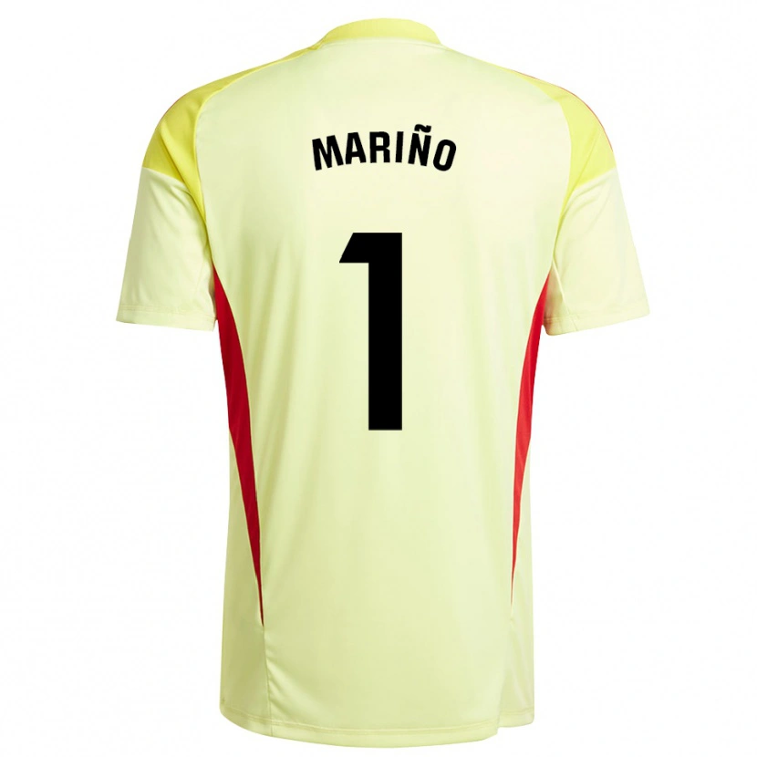Danxen Kinder Diego Mariño #1 Trikot Hellgelb Rot Torwarttrikot 2025/26