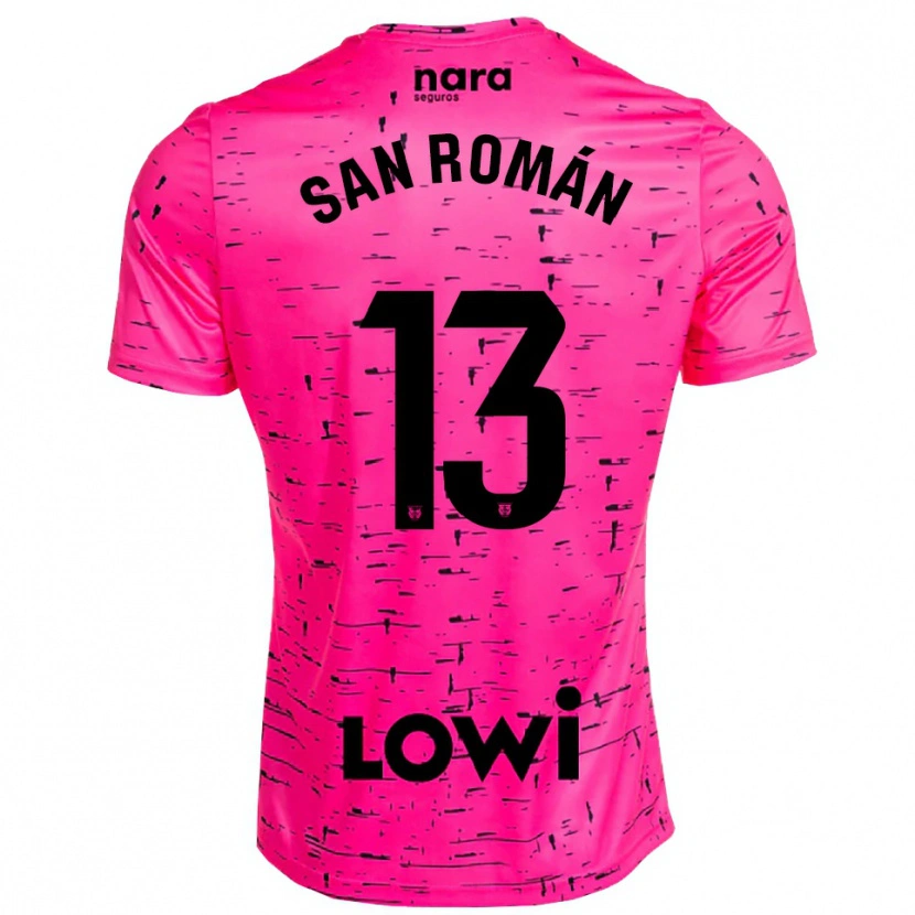 Danxen Kinder Miguel San Román #13 Trikot Tiefpink Schwarz Torwarttrikot 2025/26