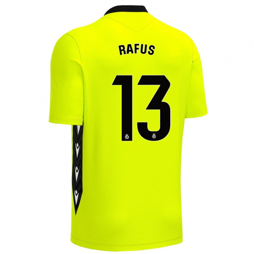 Danxen Kinder Arnau Rafús #13 Trikot Gelbgrün Schwarz Torwarttrikot 2025/26