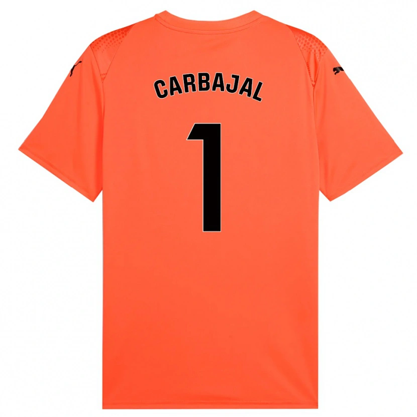 Danxen Kinder Cristina Díaz Carbajal #1 Trikot Orange Schwarz Rot Torwarttrikot 2025/26
