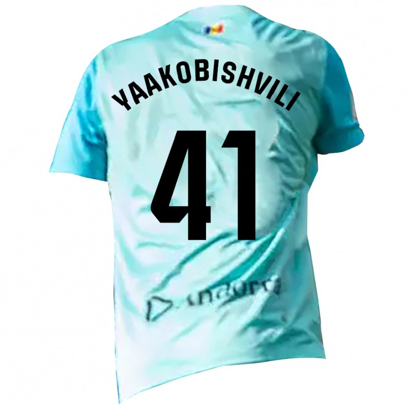 Danxen Kinder Áron Yaakobishvili #41 Trikot Cyan Schwarz Torwarttrikot 2025/26