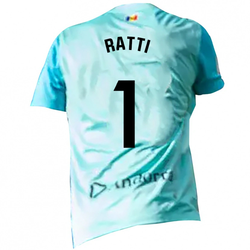 Danxen Kinder Nico Ratti #1 Trikot Cyan Schwarz Torwarttrikot 2025/26