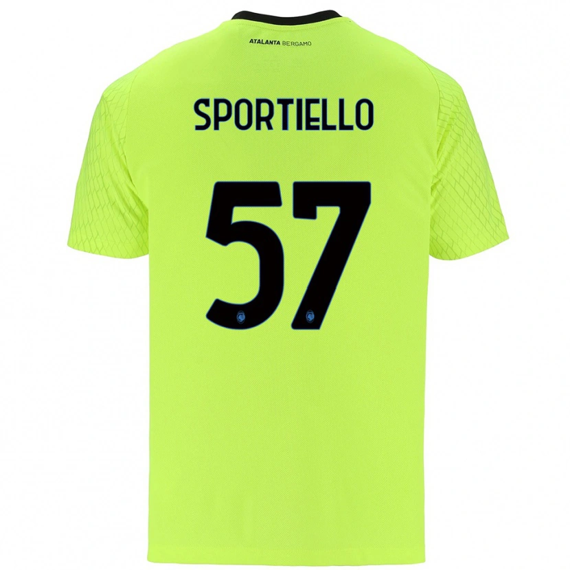 Danxen Kinder Marco Sportiello #57 Trikot Gelb Grün Rot Torwarttrikot 2025/26