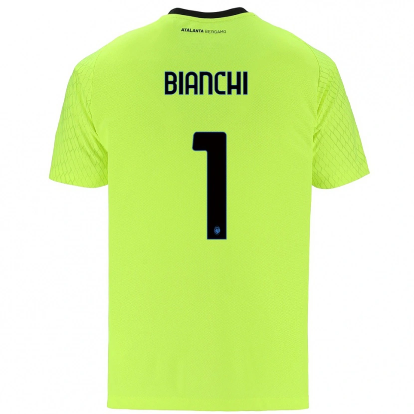 Danxen Kinder Mattia Bianchi #1 Trikot Gelb Grün Rot Torwarttrikot 2025/26