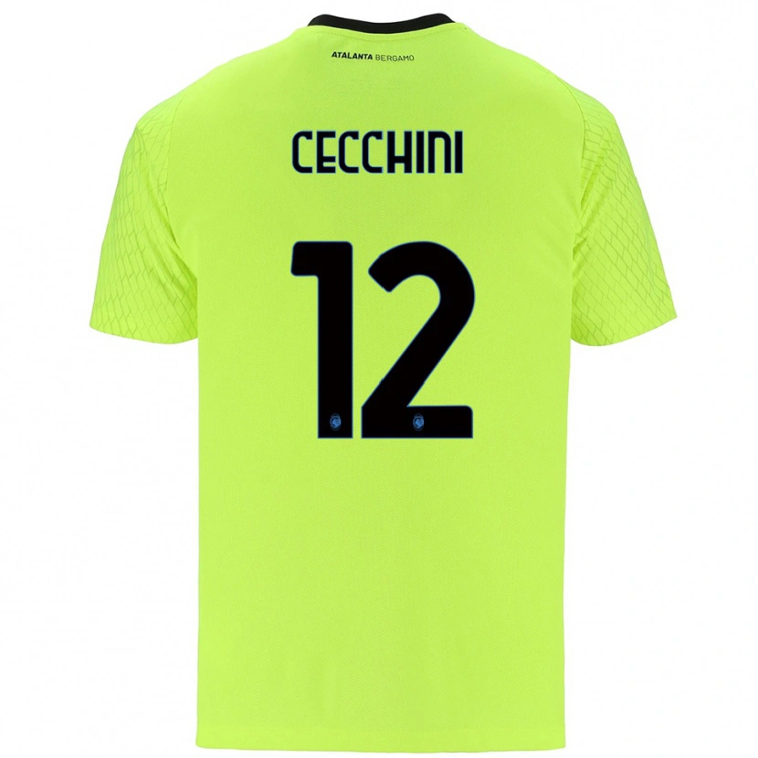 Danxen Kinder Filippo Cecchini #12 Trikot Gelb Grün Rot Torwarttrikot 2025/26