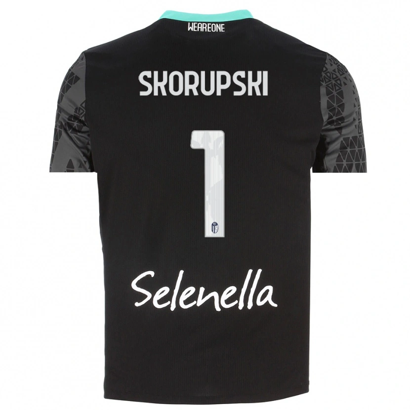 Danxen Kinder Lukasz Skorupski #1 Trikot Grau Schwarz Weiß Torwarttrikot 2025/26