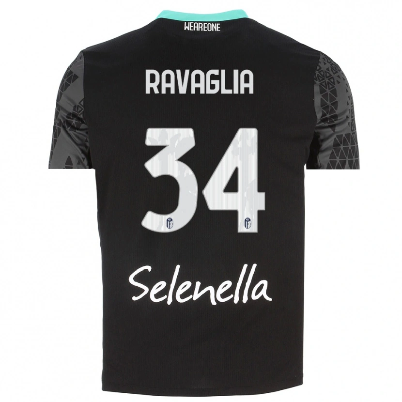 Danxen Kinder Federico Ravaglia #34 Trikot Grau Schwarz Weiß Torwarttrikot 2025/26