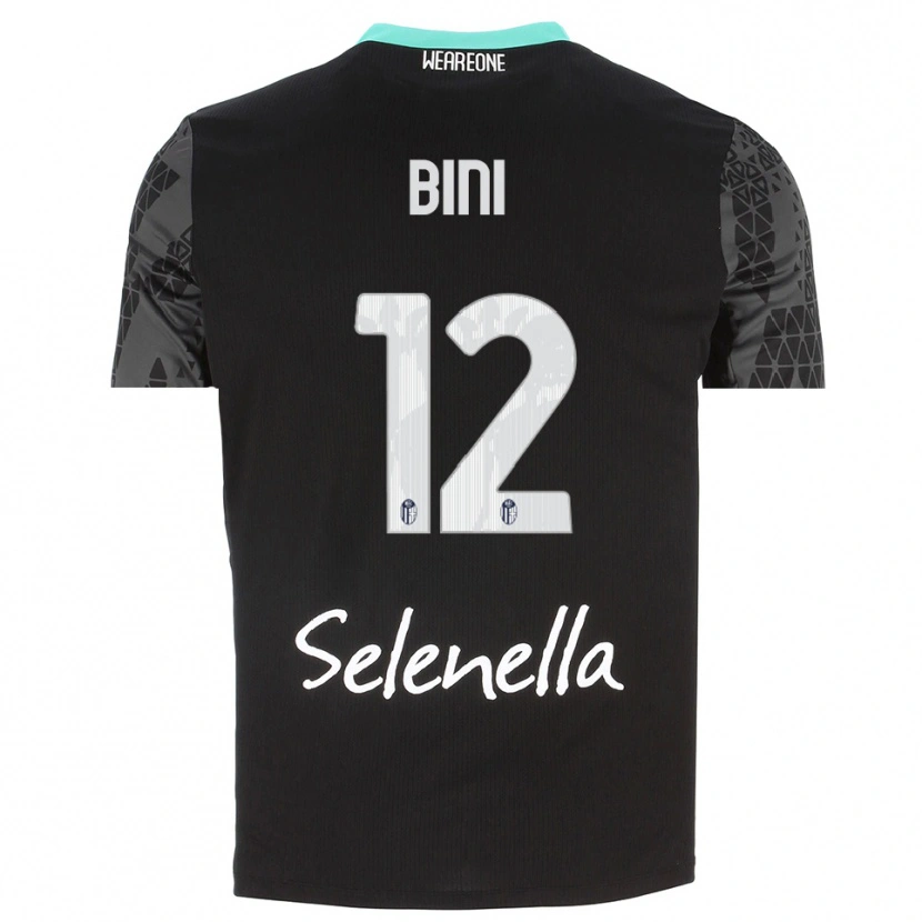 Danxen Kinder Cesare Bini #12 Trikot Grau Schwarz Weiß Torwarttrikot 2025/26