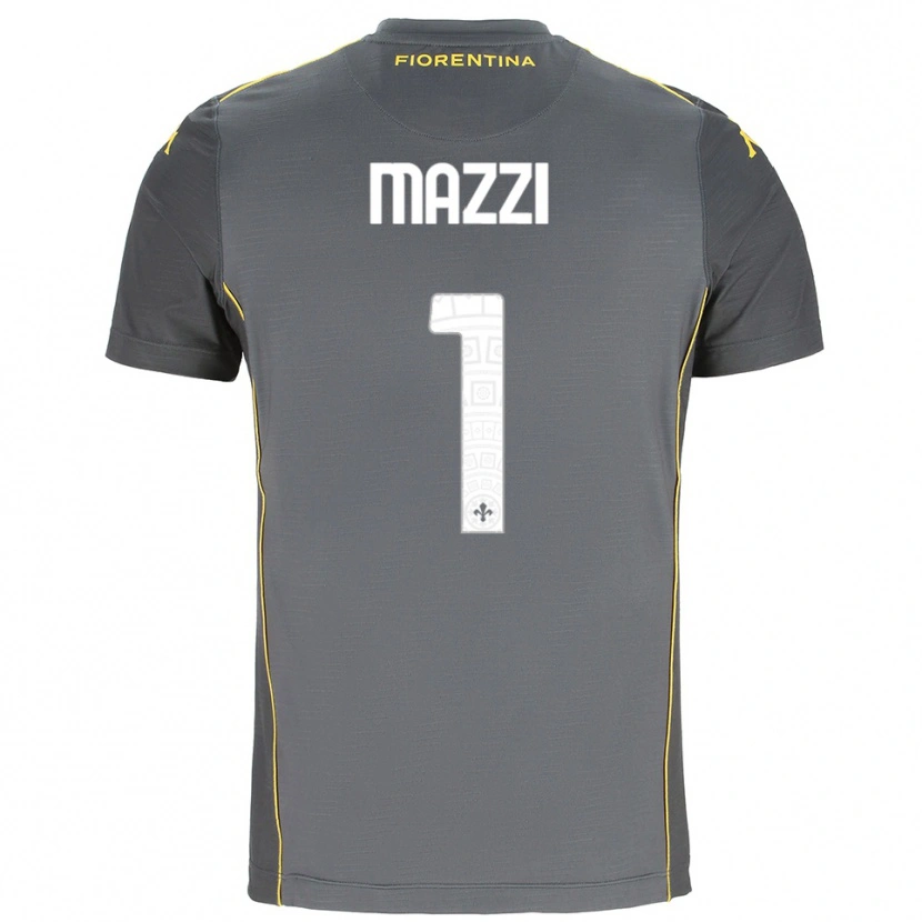 Danxen Kinder Tommaso Mazzi #1 Trikot Dunkelgrau Gelb Torwarttrikot 2025/26