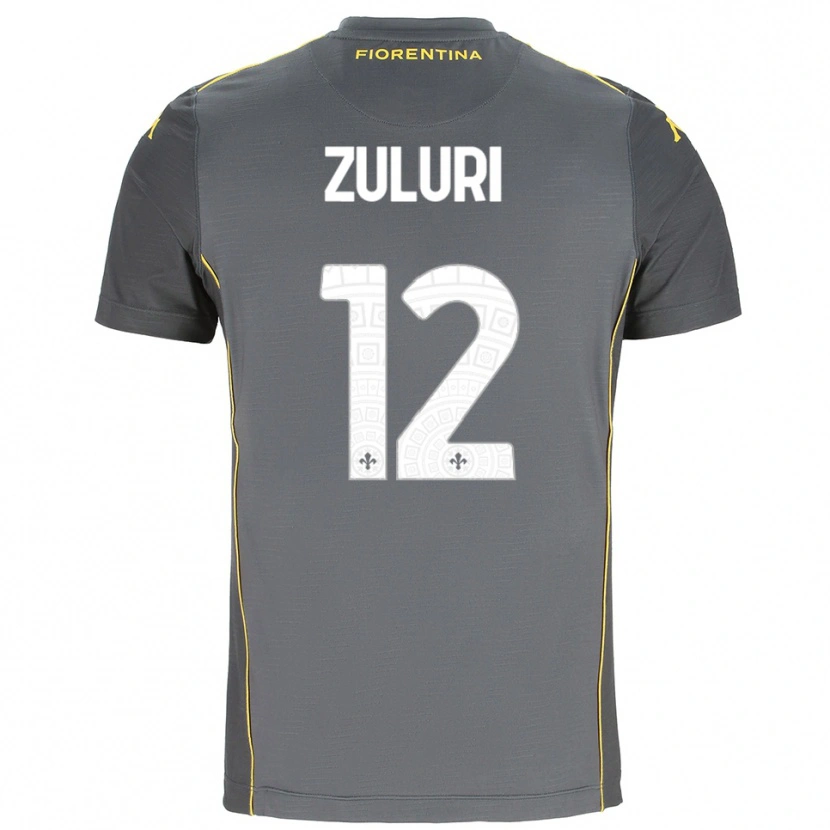 Danxen Kinder Athena Zuluri #12 Trikot Dunkelgrau Gelb Torwarttrikot 2025/26