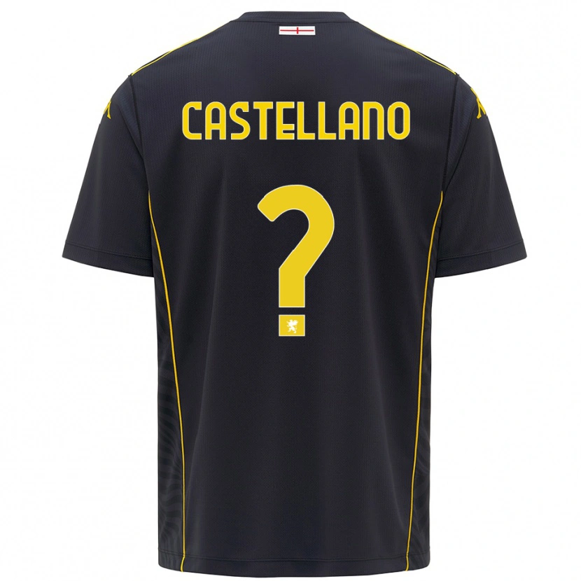 Danxen Kinder Cristiano Castellano #0 Trikot Schwarz Gelb Torwarttrikot 2025/26